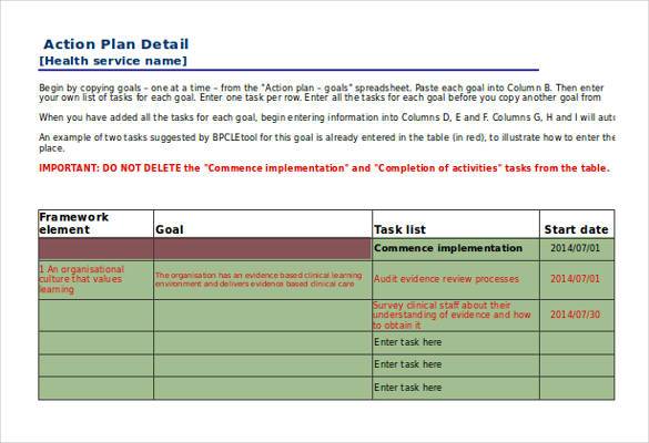 Action Plan Template   110+ Free Word, Excel, PDF Documents | Free 