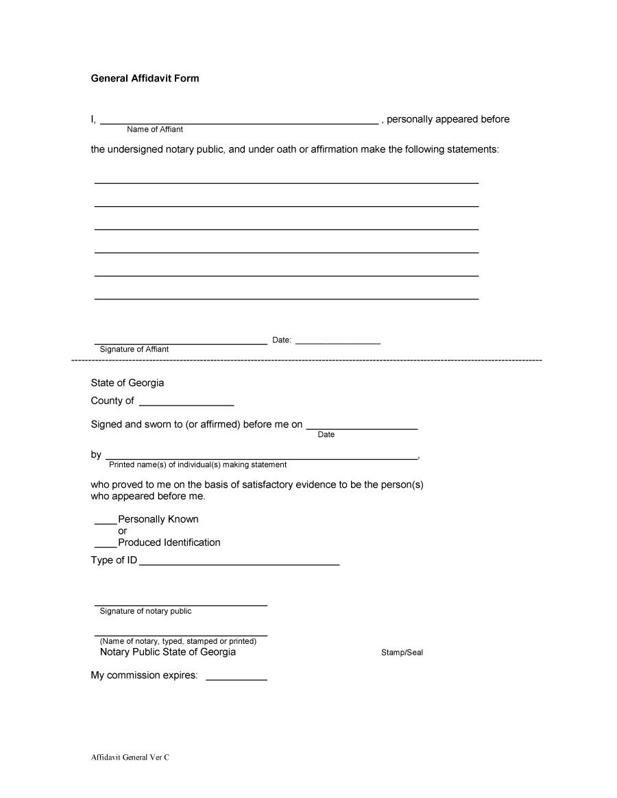 48 Sample Affidavit Forms & Templates (Affidavit of Support Form)