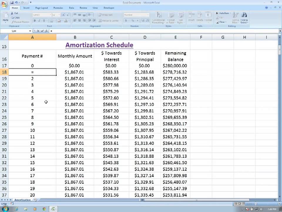 Amortization In Excel Part 3 Dynamic Amortization Schedule 