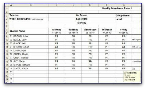 Free Printable Attendance Sheets
