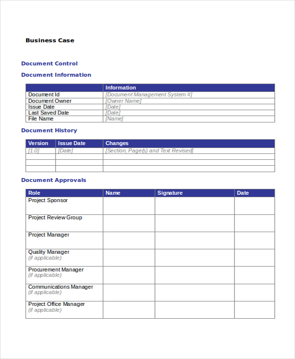 10+ Business Case Templates   Free Sample, Example, Format | Free 