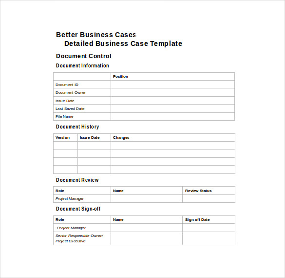 simple business case template word business case template 12 free 