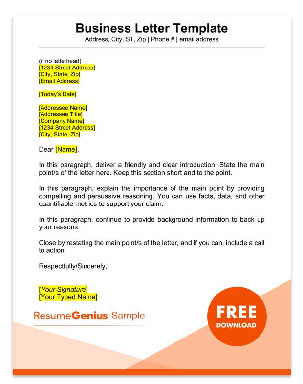 18+ business letter template | the principled society