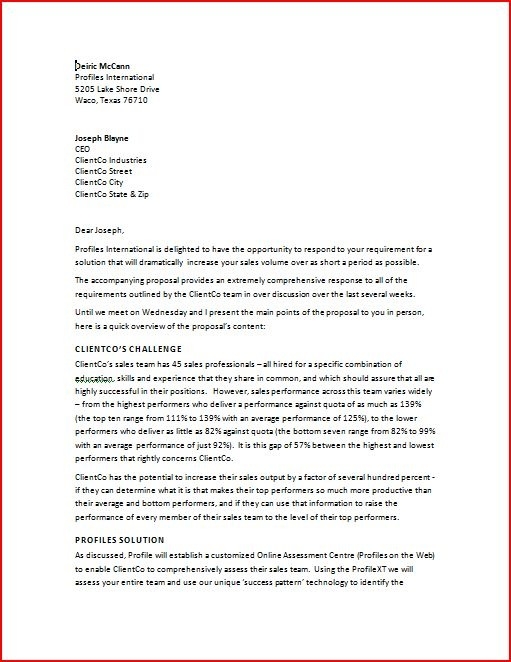Business Proposal Letters. Business Proposal Letter Business 