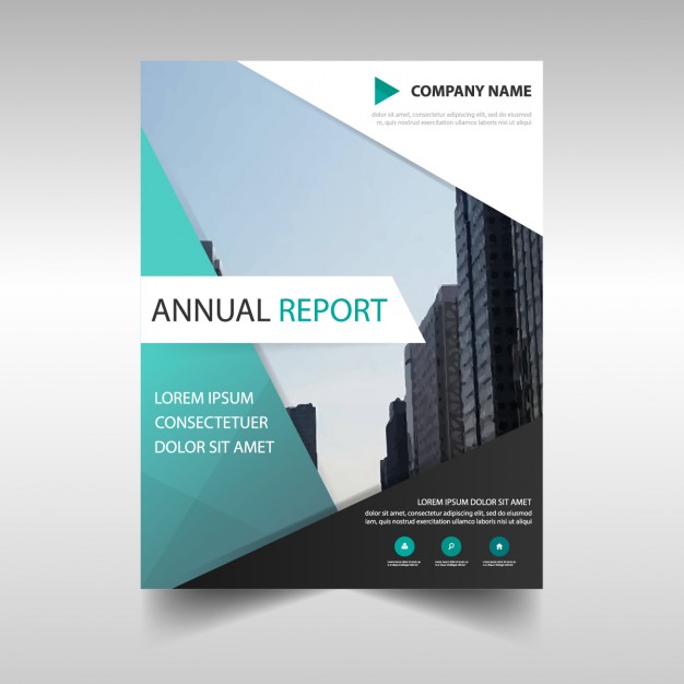 Business report template in abstract design Vector | Free Download