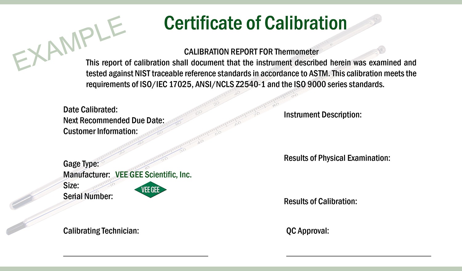 86 TC01 Calibration Svcs., Certificate of Conformance, Certificate 