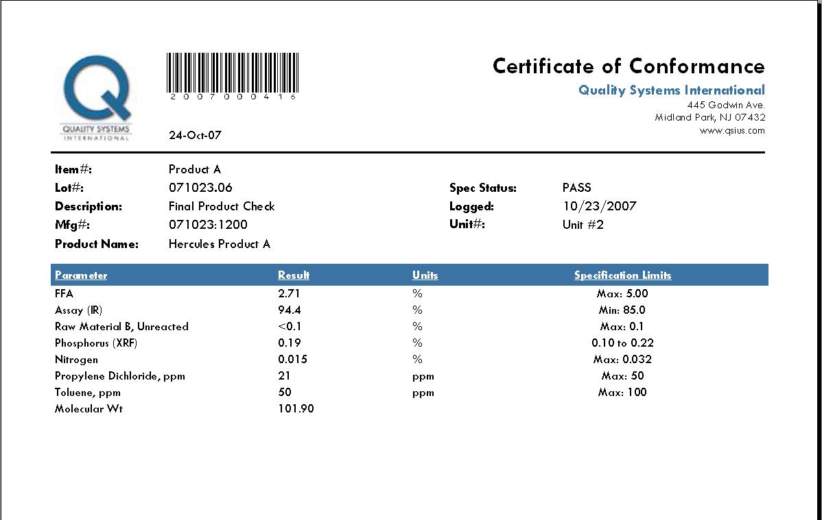 File:Crystal Report Certificate of Conformance.   WinLIMS