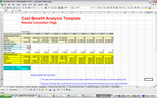 cost benefit analysis excel template spreadsheet free download 