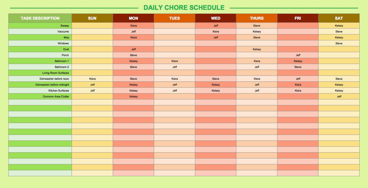 Free Daily Schedule Templates for Excel   Smartsheet