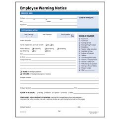 Amazon.: Employee Warning Notice Form, 11 x 8 1/2, 50 Per Pack 