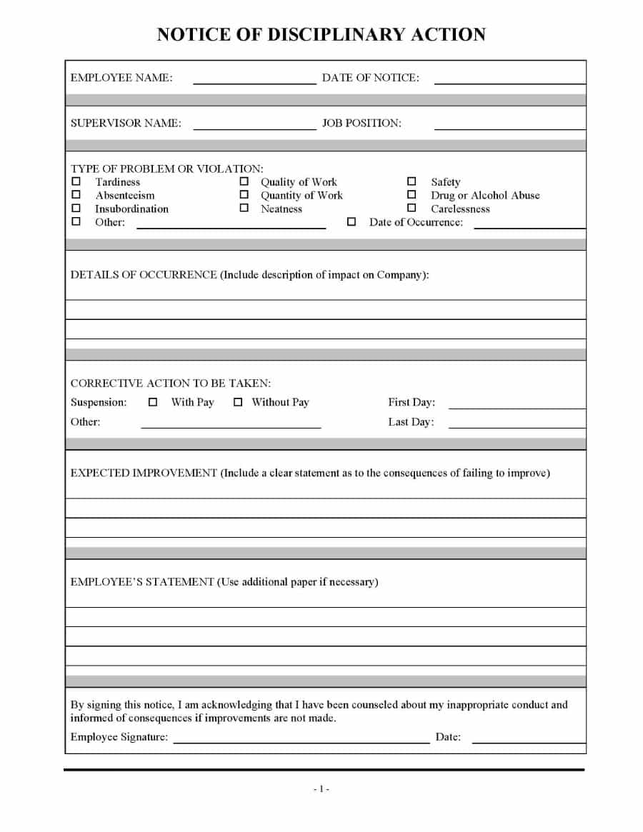 46 Effective Employee Write Up Forms [+ Disciplinary Action Forms]