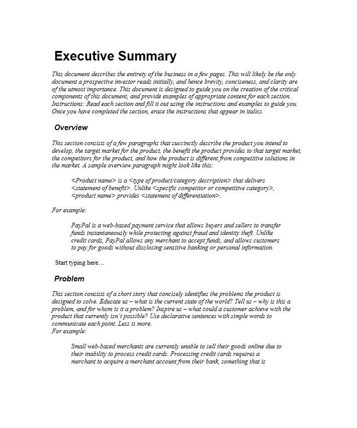 30+ Perfect Executive Summary Examples & Templates   Template Lab