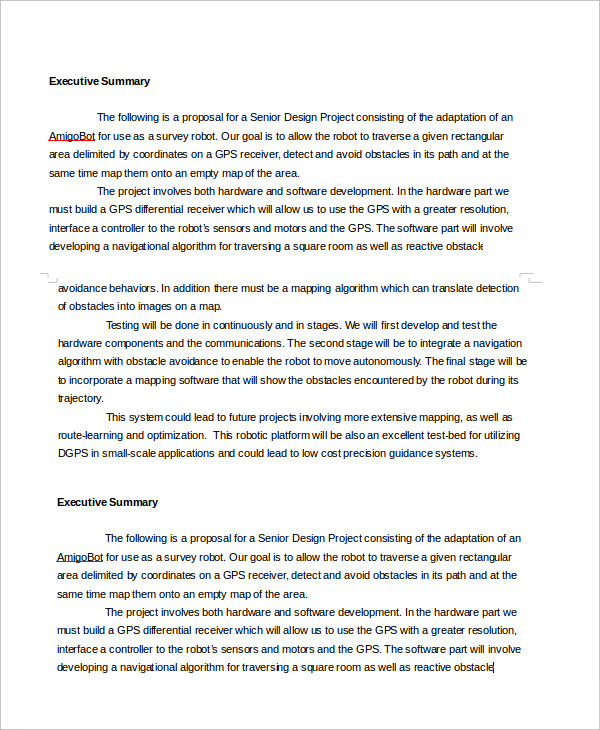 Executive Summary Template   8+ Free Word, PDF Documents Download 
