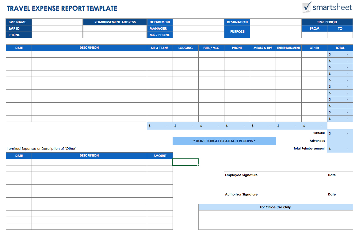 Expense Reports Templates Expense Report Template Crislyfelineco 