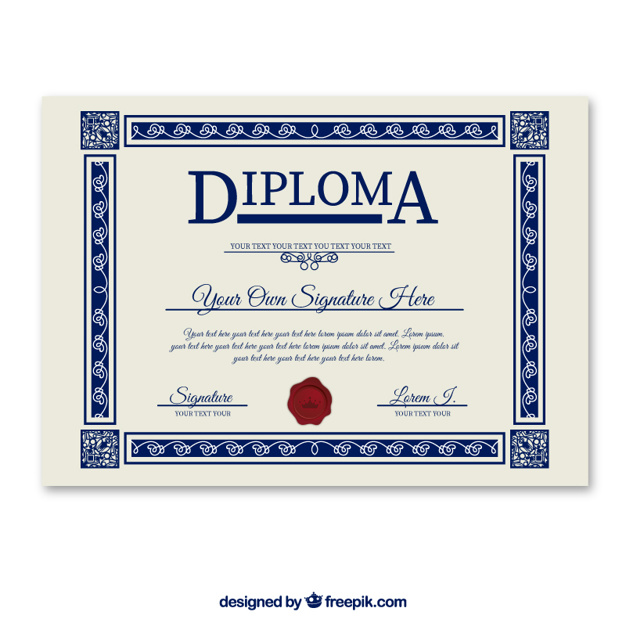 Diploma template Vector | Free Download