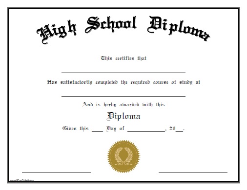 Make Your Own High School Diploma 20 High School Diploma Template 
