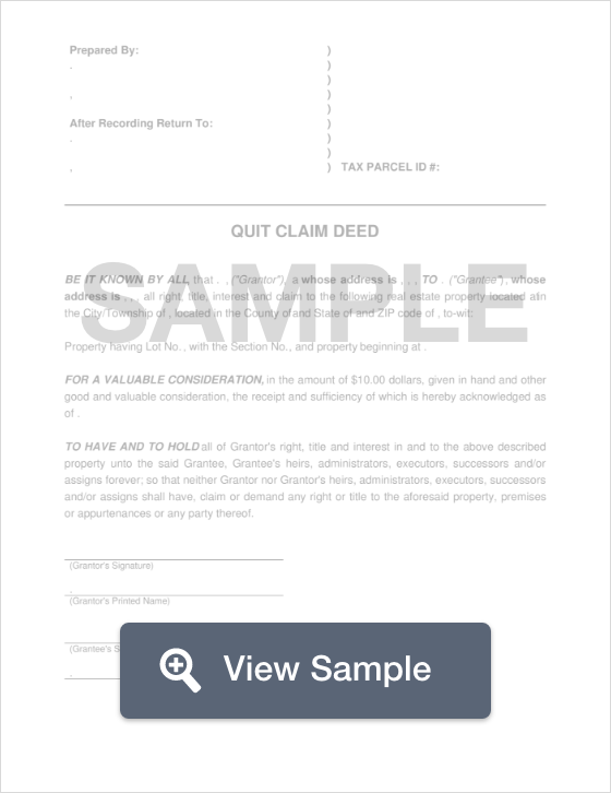 Quit Claim Deed | LegalForms.org