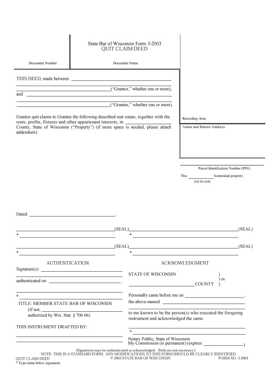 Quit Claim Deed   Free Download, Create, Edit, Fill and Print 