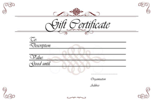 gift certificate coupon template gift voucher free template 