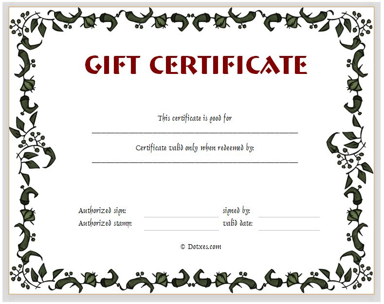 template for gift certificate gift certificate template download 
