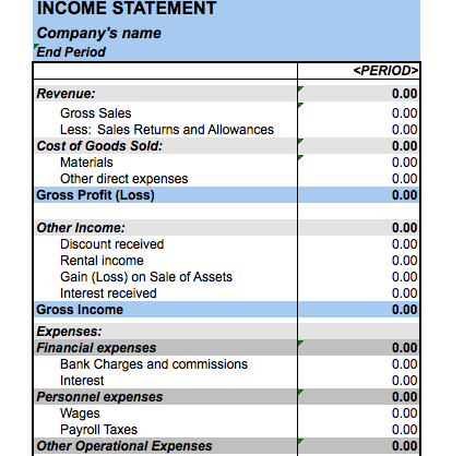 example of income statement in excel   Roho.4senses.co