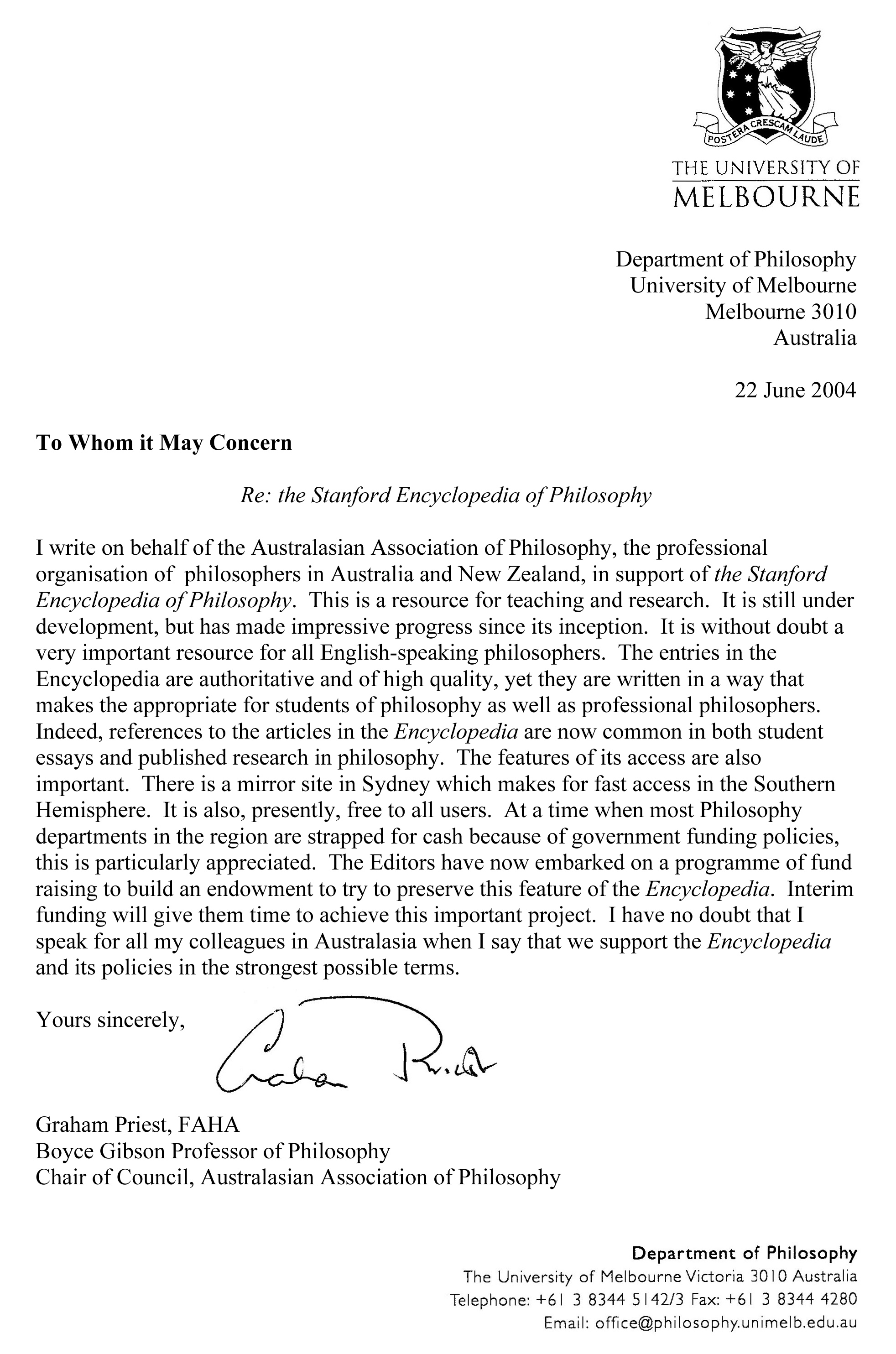 AAP's Letter in Support of NEH Grant