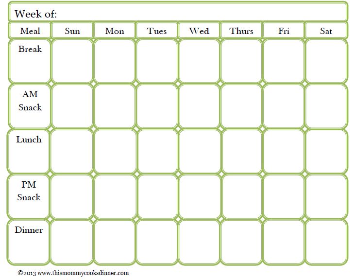 Meal Planner Template Best 25 Meal Planning Templates Ideas On 
