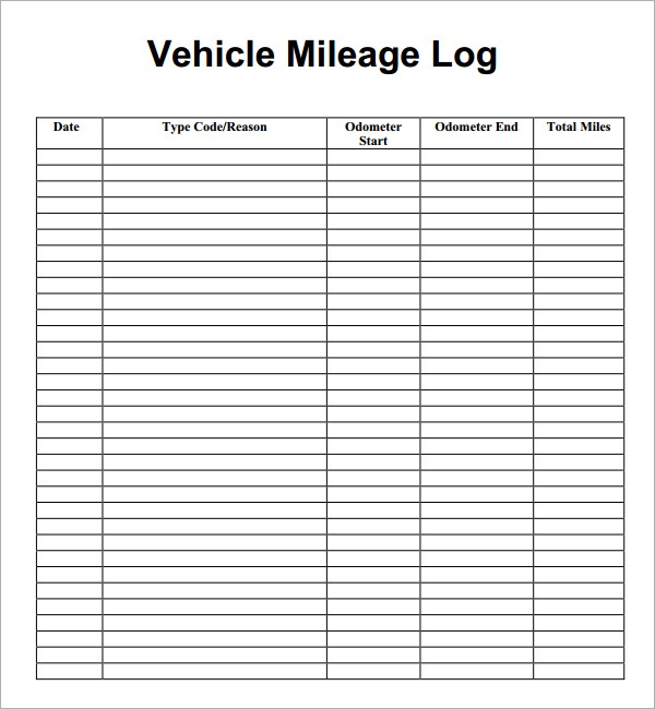Mileage Log Template | All about Letter Examples