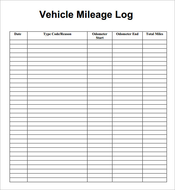 mileage log 2018 mileage  