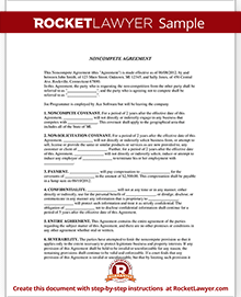 Write Noncompete Agreements | Noncompete Clause | Rocket Lawyer