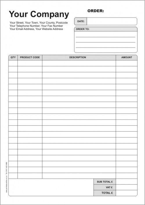 Customizable/Re Colorable Order Form, many formats, free quick 