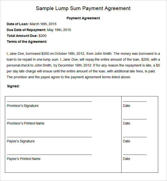 payment plan agreement template free payment agreement template 