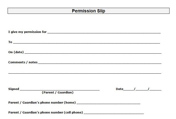 35 Permission Slip Templates & Field Trip Forms