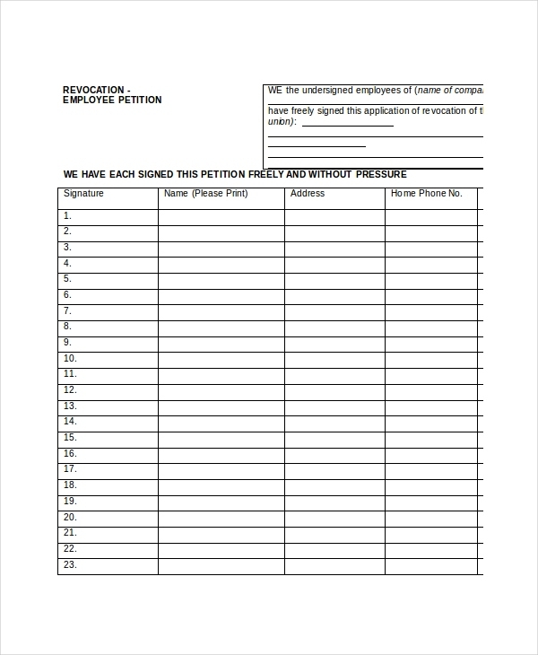 Petition Template 11 Free Word, Pdf Documents Download | Free 