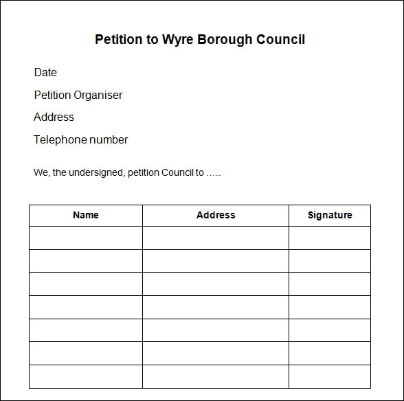 Petition Template 23 Download Free Documents In Pdf, Word With 