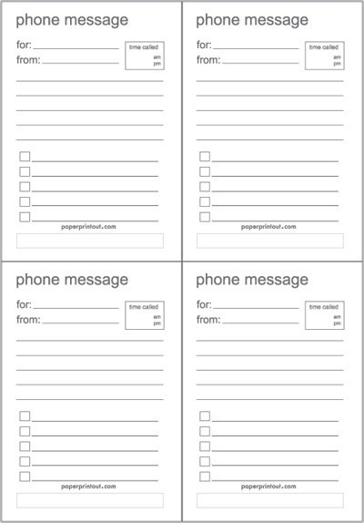 15 Phone Message Templates   Excel PDF Formats