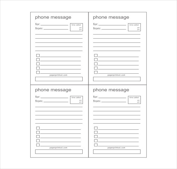 21+ Phone Message Templates   PDF, DOC | Free & Premium Templates