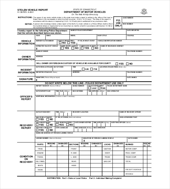 fake police report template blank – my college scout