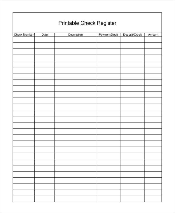 Checkbook Register   Freebie Printable   Clean Mama
