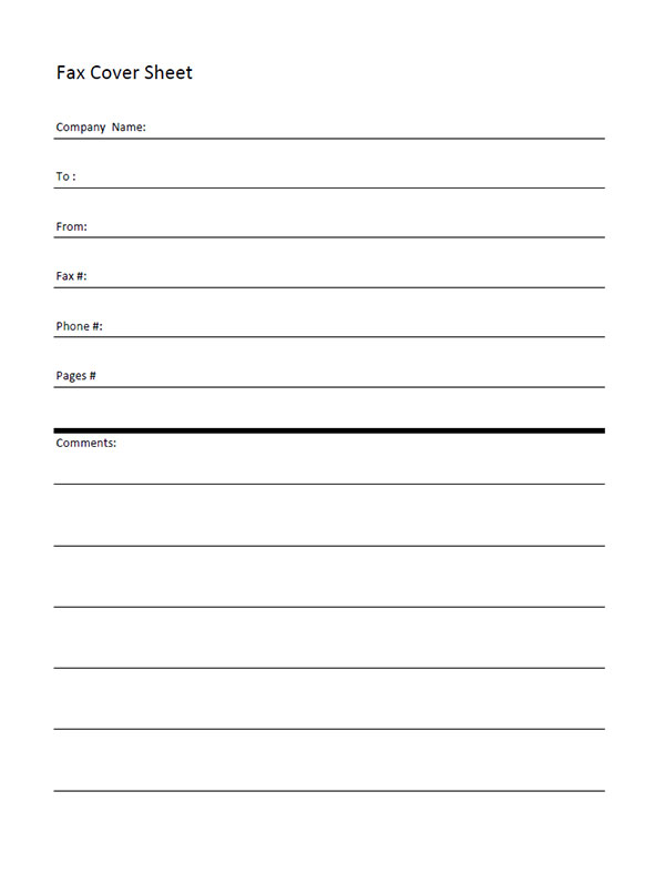 Standard Fax Cover Sheet Templates | Free Fax Cover Sheet Template 