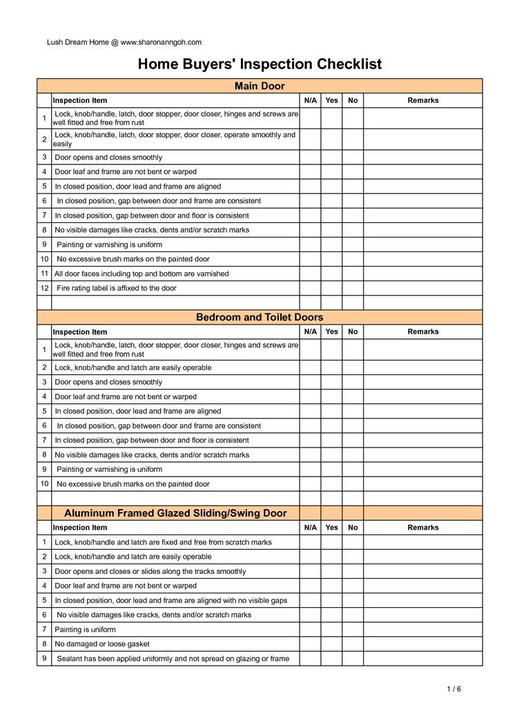 Printable home inspection checklist new template fitted unnamed 