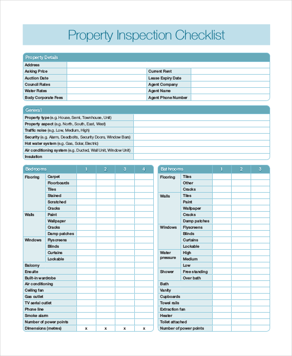 Printable Home Inspection Forms