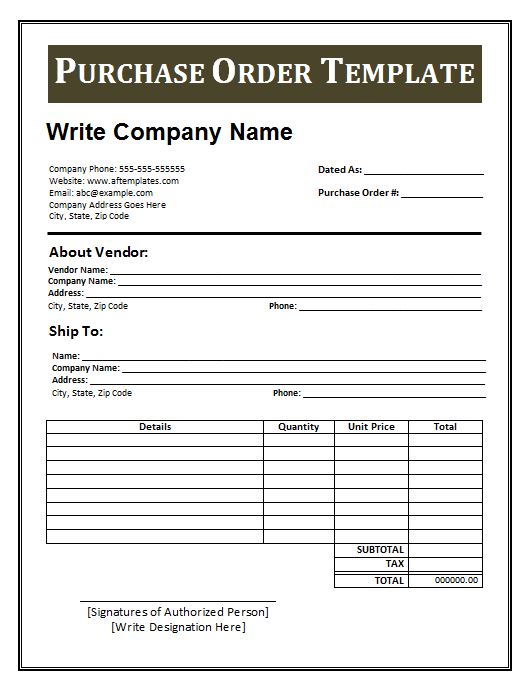 Purchase Order Template Double Entry Bookkeeping Samples Of 