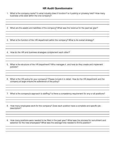 32 Sample Questionnaire Templates in Microsoft Word