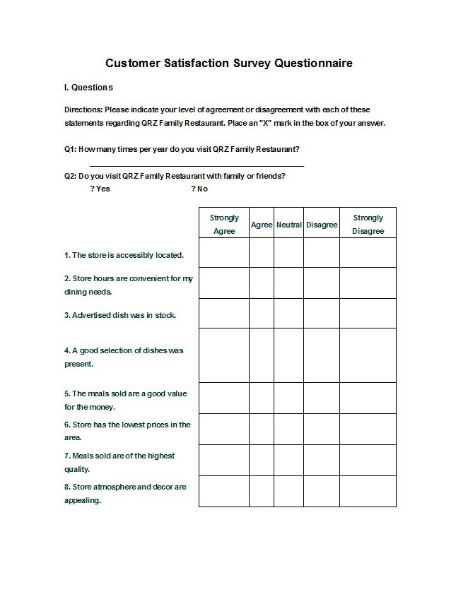 30+ Questionnaire Templates (Word)   Template Lab