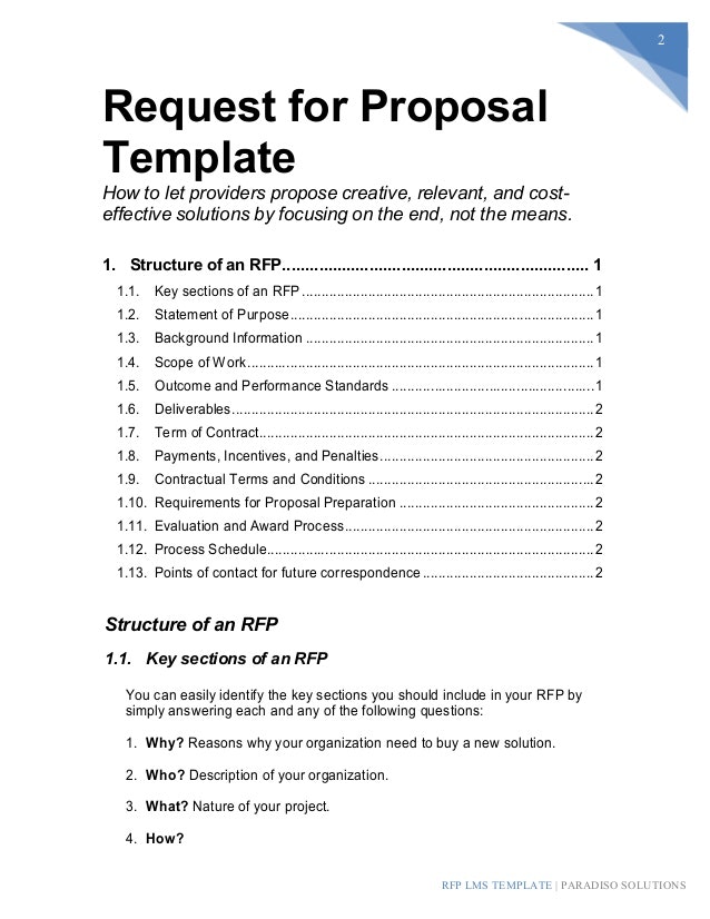 rfp request for proposal template request for proposal example rfp 