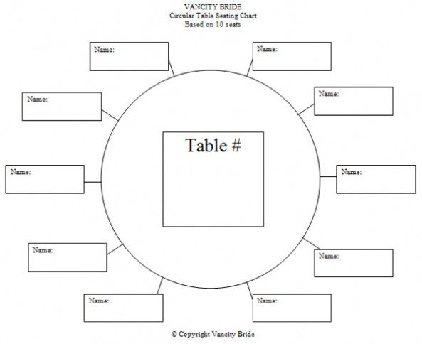 round table wedding seating chart template circular table chart 