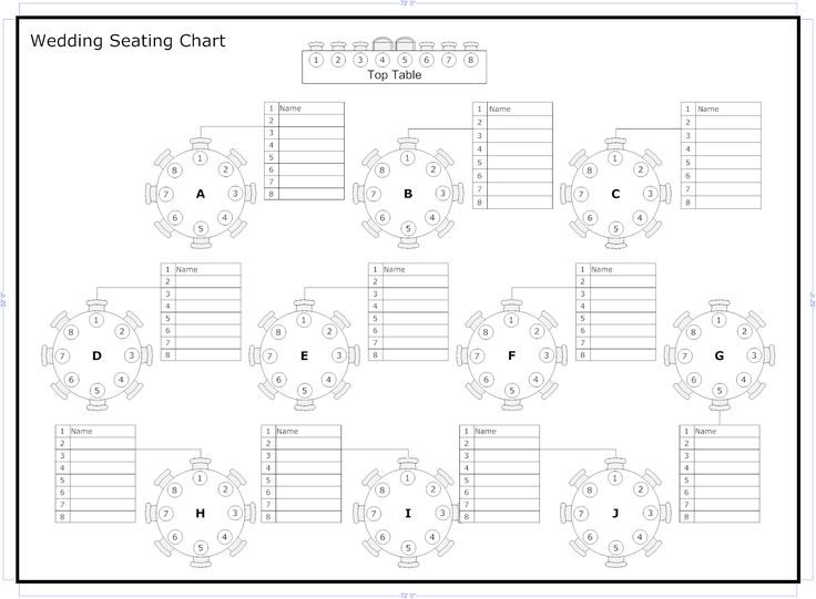Wedding Seating Chart Template INSTANT DOWNLOAD // Seating Plan 
