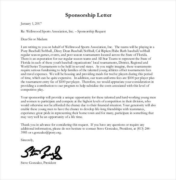 45+ Sponsorship Letter Templates PDF, DOC | Free & Premium Templates