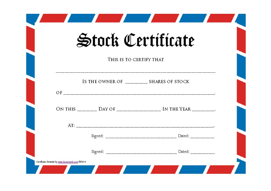 40+ Free Stock Certificate Templates (Word, PDF)   Template Lab